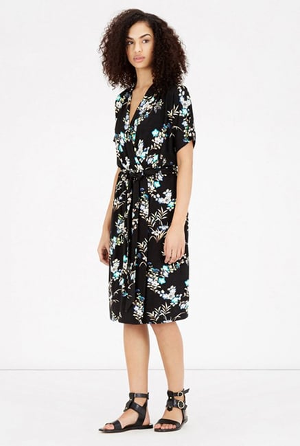 Warehouse Black Floral Print Dress Warehouse Black Floral Print Dress