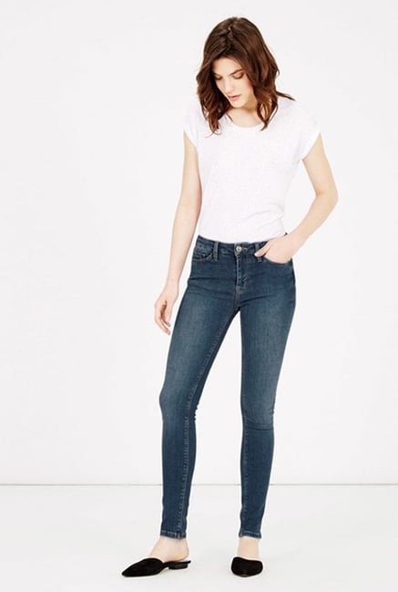 Warehouse Blue Skinny Fit Jeans Warehouse Blue Skinny Fit Jeans