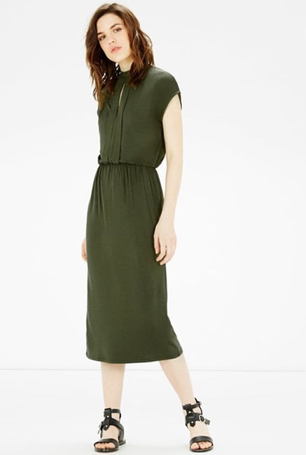 Warehouse Olive Solid Dress Warehouse Olive Solid Dress