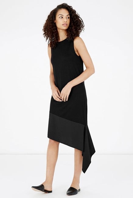 Warehouse Black Solid Dress Warehouse Black Solid Dress