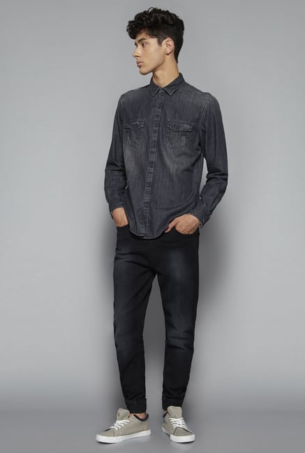Nuon by Westside Grey Slim Fit Shirt Nuon by Westside Grey Slim Fit Shirt
