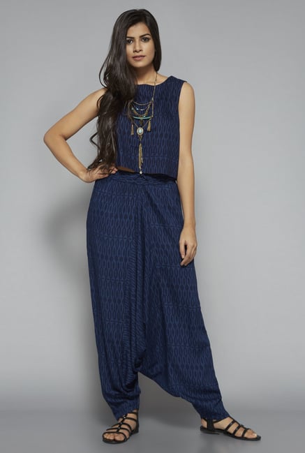 Bombay Paisley by Westside Navy Crop Top Bombay Paisley by Westside Navy Crop Top