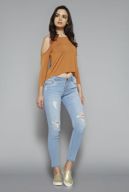 Nuon by Westside Tan Blare Top Nuon by Westside Tan Blare Top