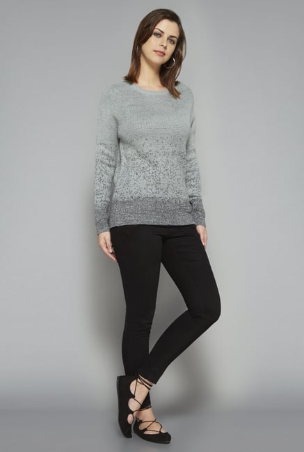 LOV by Westside Grey Daisy Sweater LOV by Westside Grey Daisy Sweater