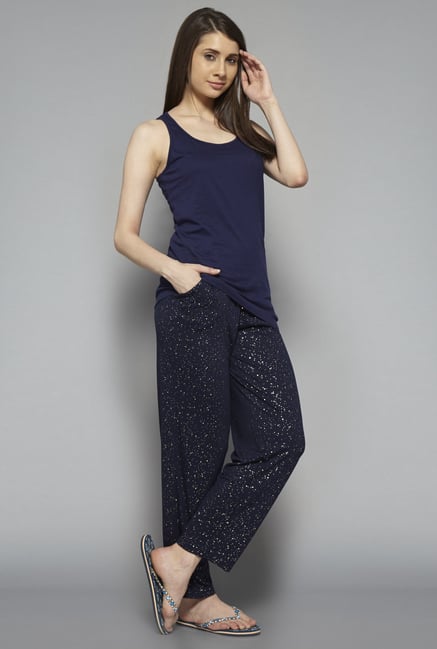 Intima by Westside Navy Printed Pyjama Intima by Westside Navy Printed Pyjama