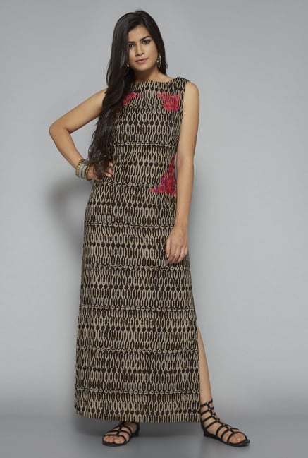 Bombay Paisley by Westside Beige Printed Dress Bombay Paisley by Westside Beige Printed Dress