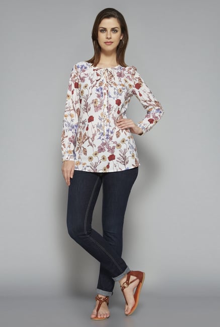 LOV by Westside White Cleo Blouse LOV by Westside White Cleo Blouse