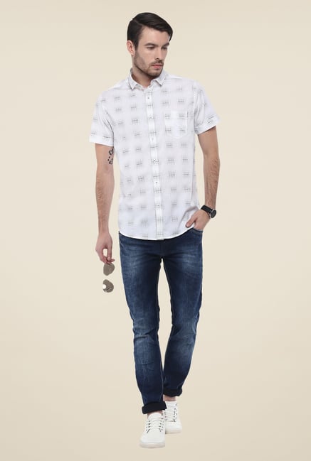 Mufti White Printed Shirt Mufti White Printed Shirt