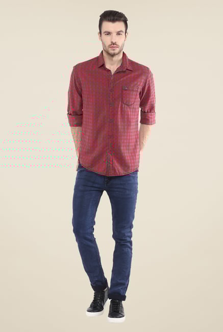 Mufti Red Checks Shirt Mufti Red Checks Shirt