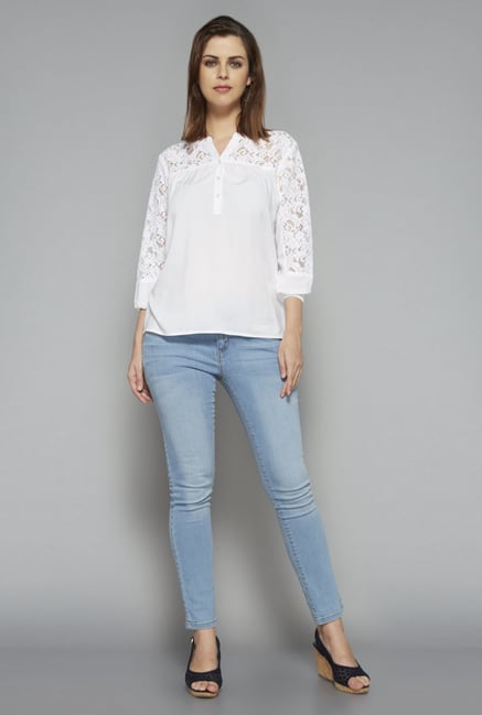 LOV by Westside White Grace Blouse LOV by Westside White Grace Blouse