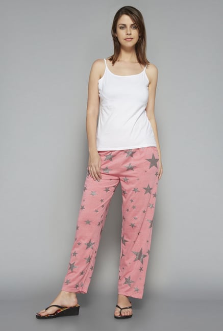 Intima by Westside Pink Printed Pyjama Intima by Westside Pink Printed Pyjama