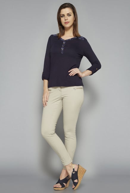 LOV by Westside Navy Eliza T Shirt LOV by Westside Navy Eliza T Shirt