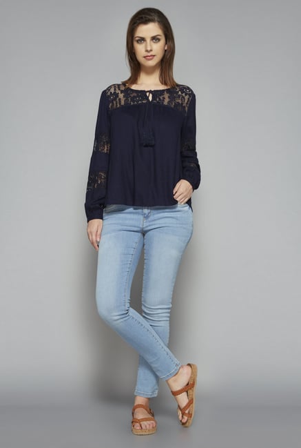 LOV by Westside Navy Kira Blouse LOV by Westside Navy Kira Blouse