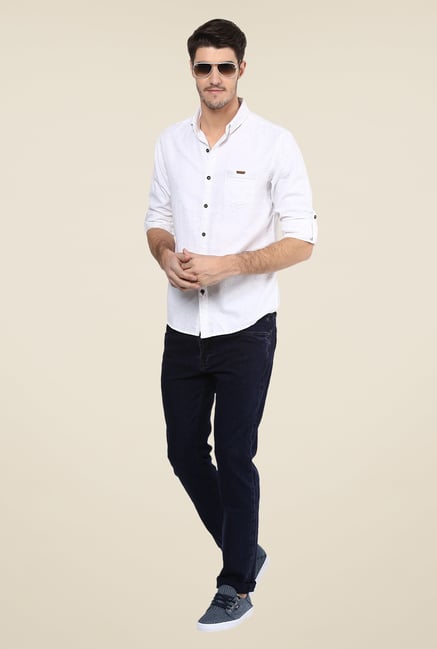 Mufti White Textured Shirt Mufti White Textured Shirt