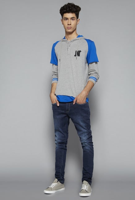 Nuon by Westside Grey Slim Fit T Shirt Nuon by Westside Grey Slim Fit T Shirt