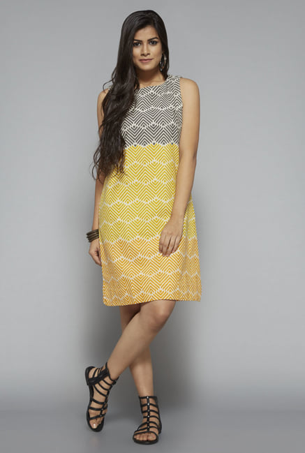Bombay Paisley by Westside Yellow Printed Dress Bombay Paisley by Westside Yellow Printed Dress
