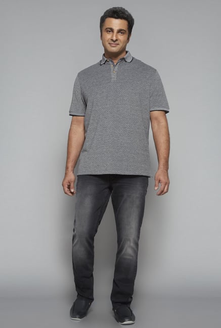 Oak & Keel by Westside Grey Polo T Shirt Oak & Keel by Westside Grey Polo T Shirt
