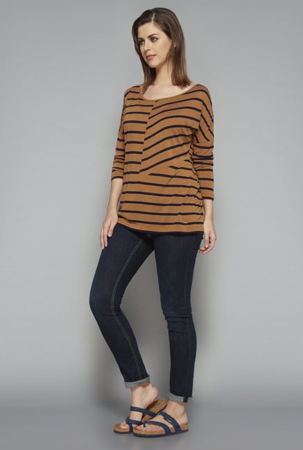 LOV by Westside Brown Roma T Shirt LOV by Westside Brown Roma T Shirt