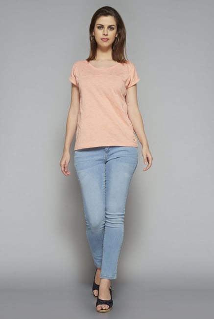 LOV by Westside Peach Delta T Shirt LOV by Westside Peach Delta T Shirt