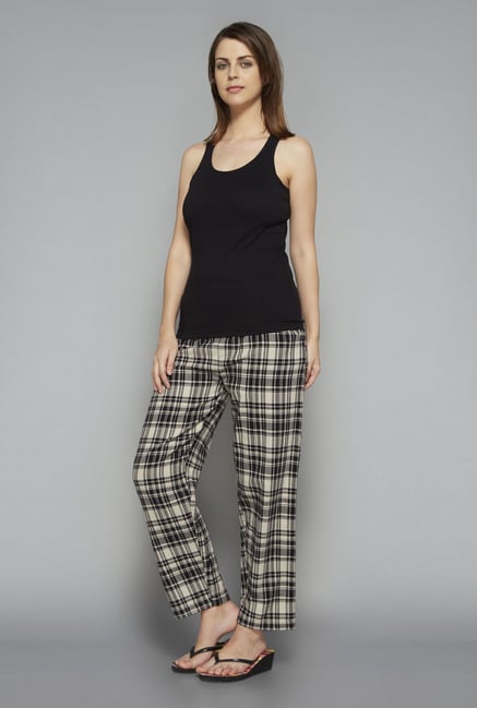 Intima by Westside Black Checks Pyjama Intima by Westside Black Checks Pyjama
