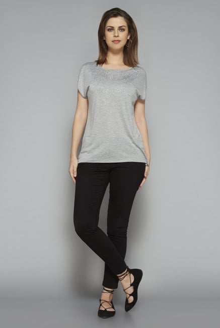LOV by Westside Grey Shimona T Shirt LOV by Westside Grey Shimona T Shirt