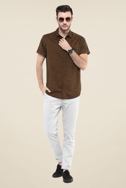 Mufti Brown Checks Shirt Mufti Brown Checks Shirt