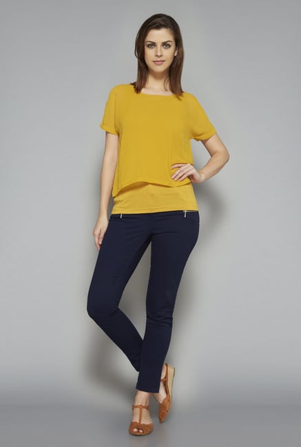 LOV by Westside Mustard Maria Top LOV by Westside Mustard Maria Top