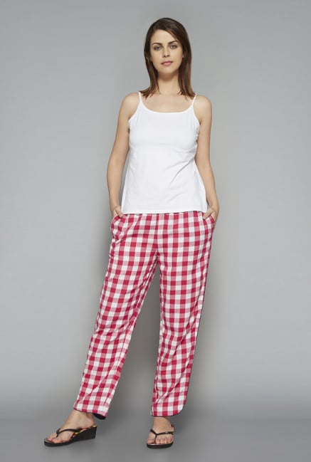 Intima by Westside Pink Checks Pyjama Intima by Westside Pink Checks Pyjama