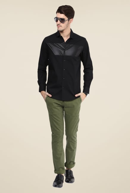 Mufti Black Solid Shirt Mufti Black Solid Shirt