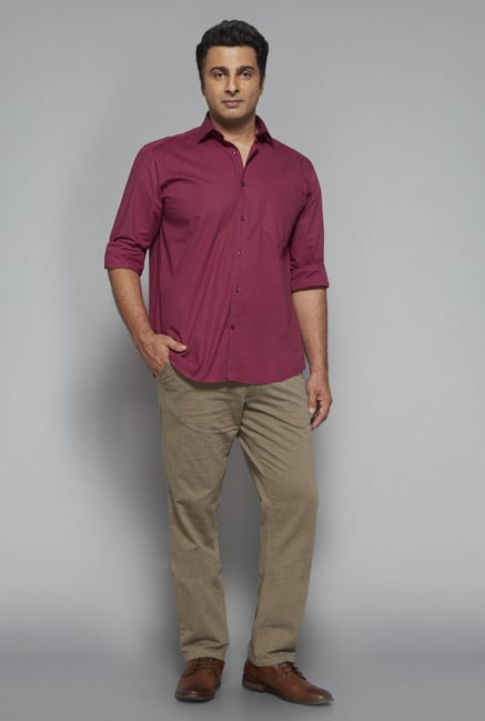 Oak & Keel by Westside Beige Herringbone Chinos Oak & Keel by Westside Beige Herringbone Chinos