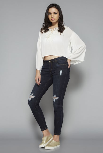 Nuon by Westside White Zac Blouse Nuon by Westside White Zac Blouse