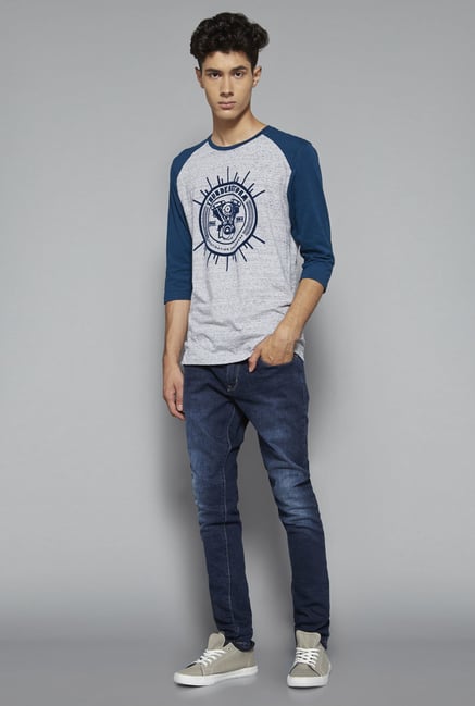 Nuon by Westside Grey Slim Fit T Shirt Nuon by Westside Grey Slim Fit T Shirt