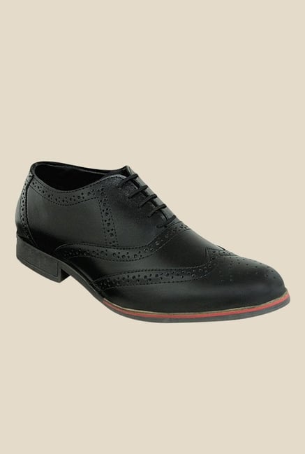 Get Glamr Alex Black Brogue Shoes Get Glamr Alex Black Brogue Shoes