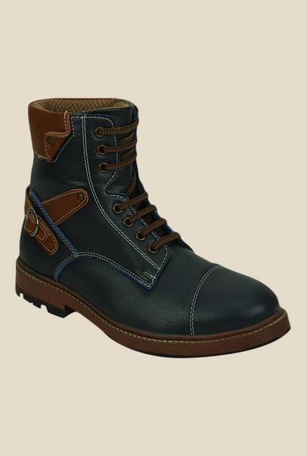 Get Glamr Leo Navy Biker Boots Get Glamr Leo Navy Biker Boots