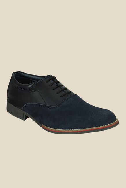 Get Glamr Marcus Navy & Black Derby Shoes Get Glamr Marcus Navy & Black Derby Shoes