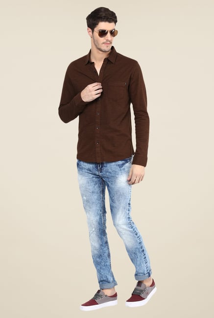 Mufti Brown Printed Shirt Mufti Brown Printed Shirt