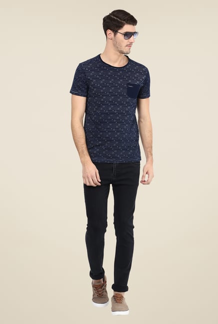 Mufti Navy Printed T Shirt Mufti Navy Printed T Shirt