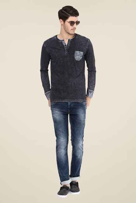 Mufti Black Solid T Shirt Mufti Black Solid T Shirt