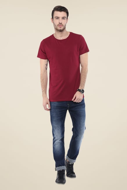 Mufti Dark Blue Solid Jeans Mufti Dark Blue Solid Jeans