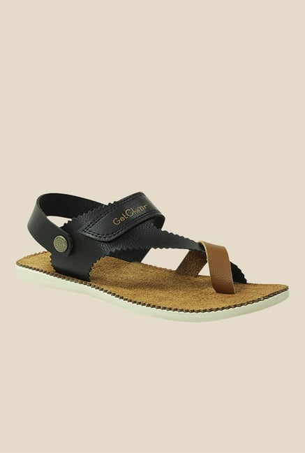 Get Glamr Brad Black & Beige Back Strap Sandals Get Glamr Brad Black & Beige Back Strap Sandals