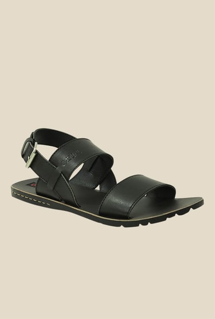 Get Glamr Joel Black Back Strap Sandals Get Glamr Joel Black Back Strap Sandals