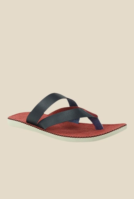 Get Glamr Viiperi Navy & Red Slide Flip Flops Get Glamr Viiperi Navy & Red Slide Flip Flops