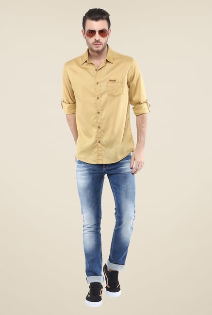 Mufti Mid Blue Solid Jeans Mufti Mid Blue Solid Jeans
