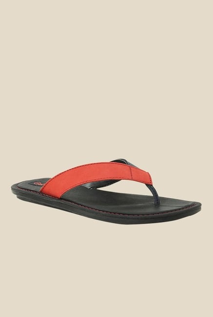Get Glamr Werner Orange & Black Slide Flip Flops Get Glamr Werner Orange & Black Slide Flip Flops