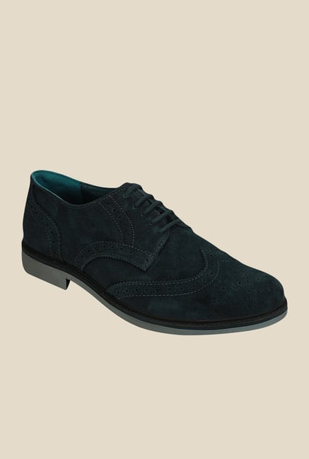 Get Glamr Titian Blue Brogue Shoes Get Glamr Titian Blue Brogue Shoes