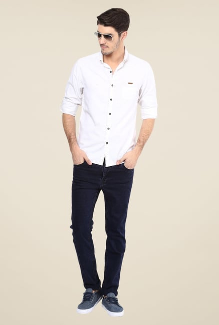 Mufti Deep Blue Checks Jeans Mufti Deep Blue Checks Jeans
