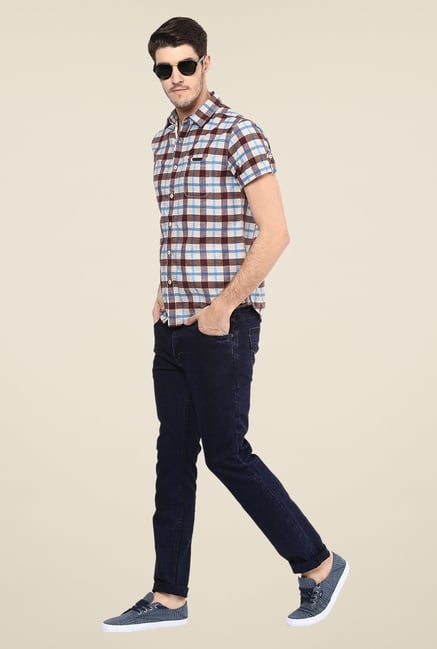 Mufti Beige Checks Shirt Mufti Beige Checks Shirt