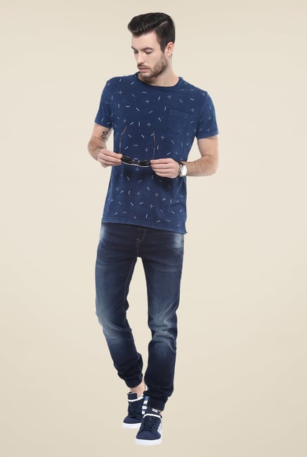 Mufti Deep Blue Solid Jeans Mufti Deep Blue Solid Jeans