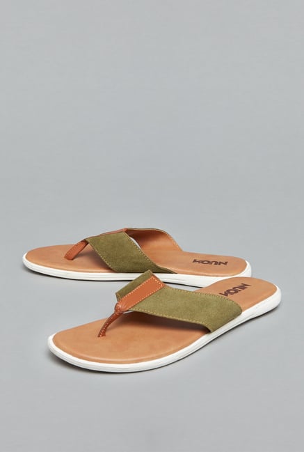 Nuon by Westside Olive Thong Flip Flops Nuon by Westside Olive Thong Flip Flops