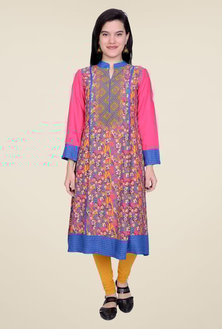 Juniper Pink Printed Kurta Juniper Pink Printed Kurta